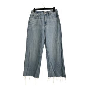 Hollister Ultra High-Rise Baggy Jeans Raw Hem 6 Grunge Skater y2K Loose